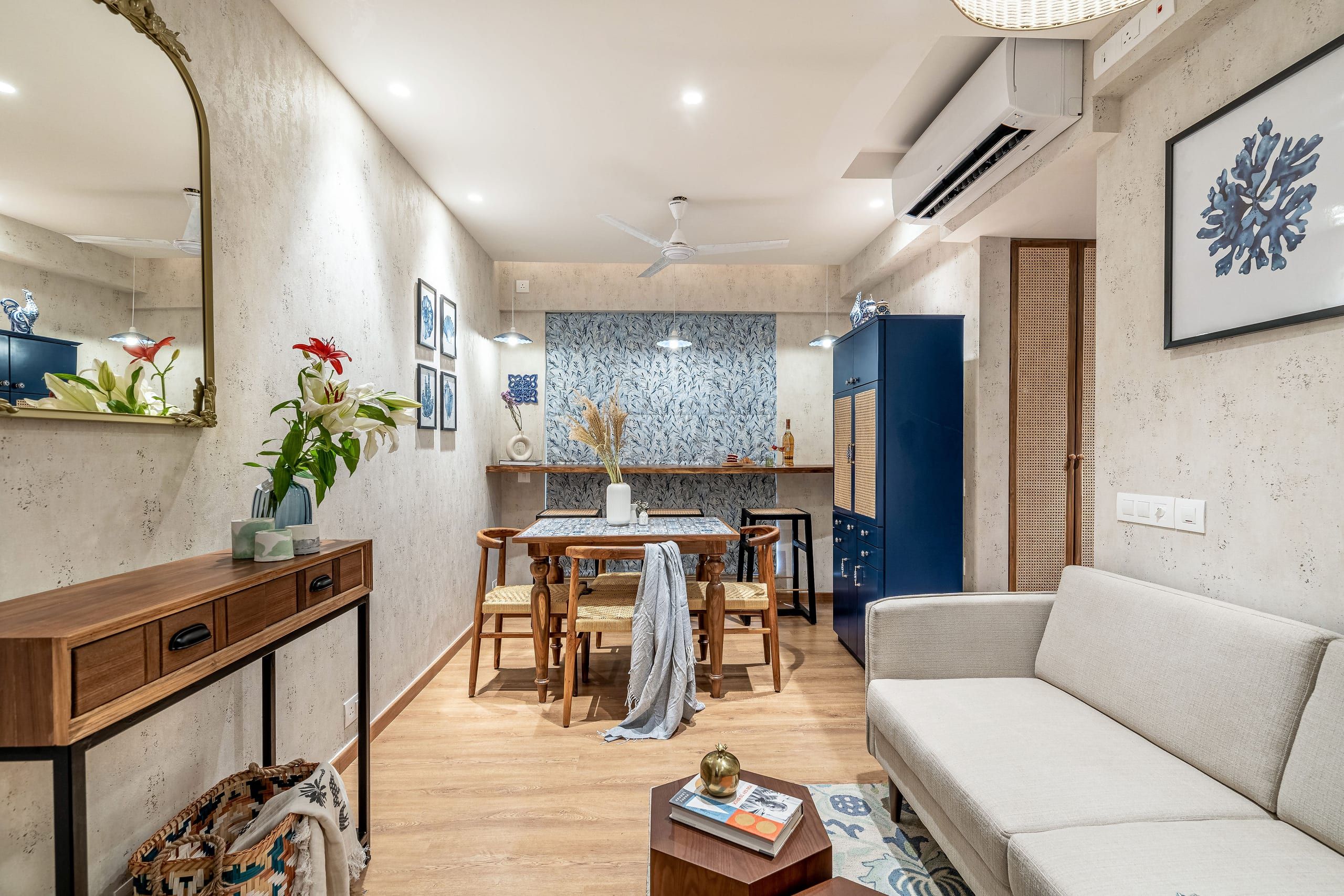 Varna — Living Room Tropical Interior Design Powai Mumbai by DreamCircle