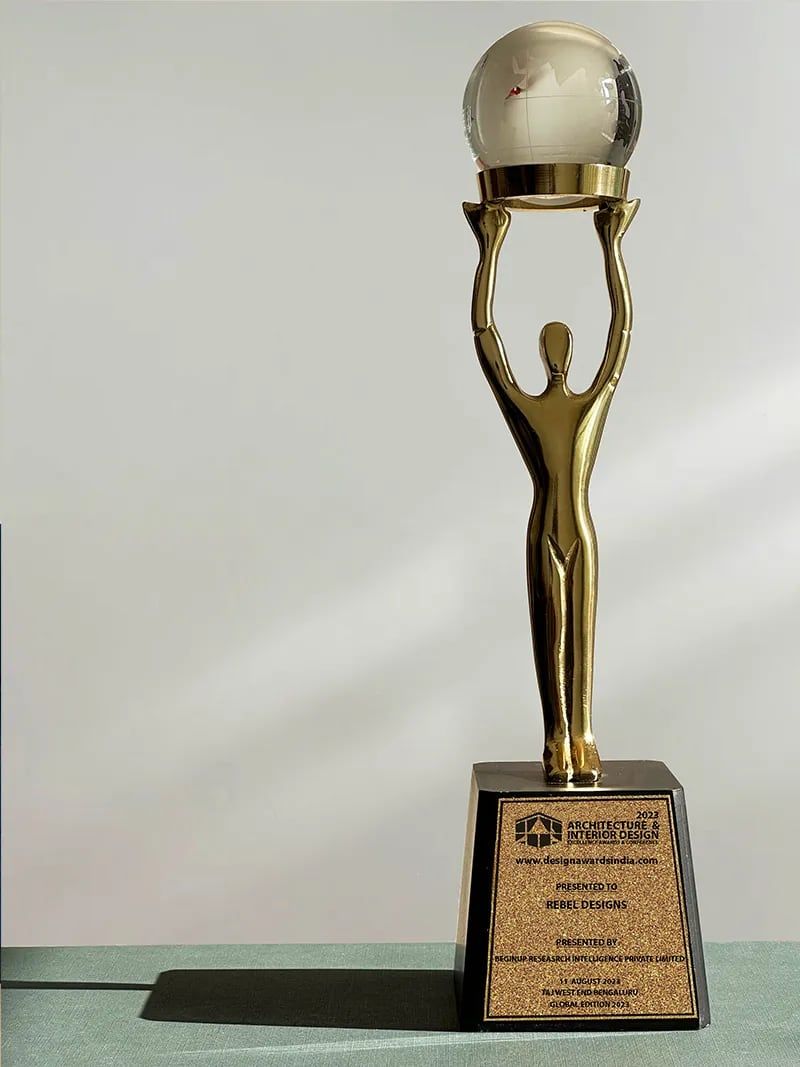 Architecture & Interior Design Excellence Award — Design Awards India · Presented by Flagship Research Intelligence Pvt. Ltd.